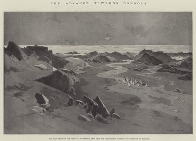 The Advance towards Dongola, the Road through the Desert to Khartoum, seen from the Observatory Point on the Mountain at Korosko by Charles Auguste Loye
